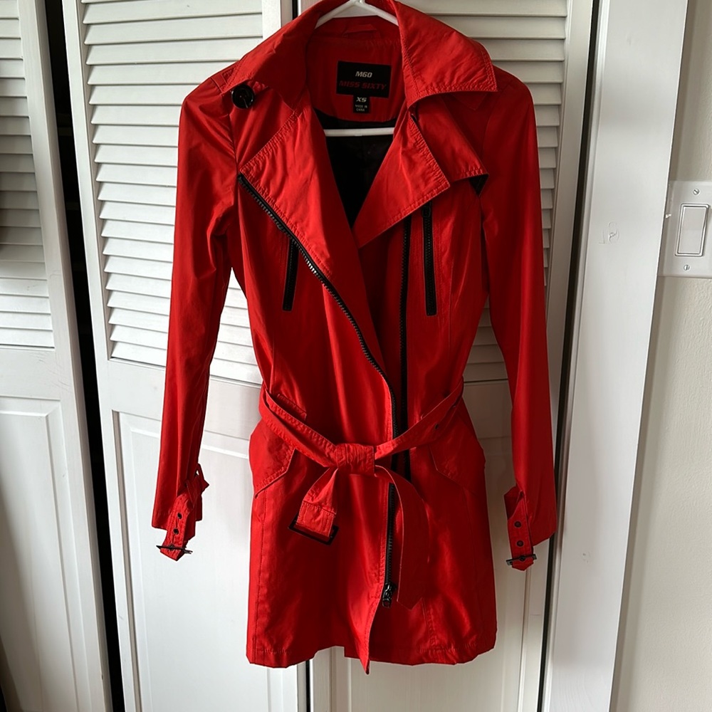 Miss sixty womens trench coat in sienna color size XS
